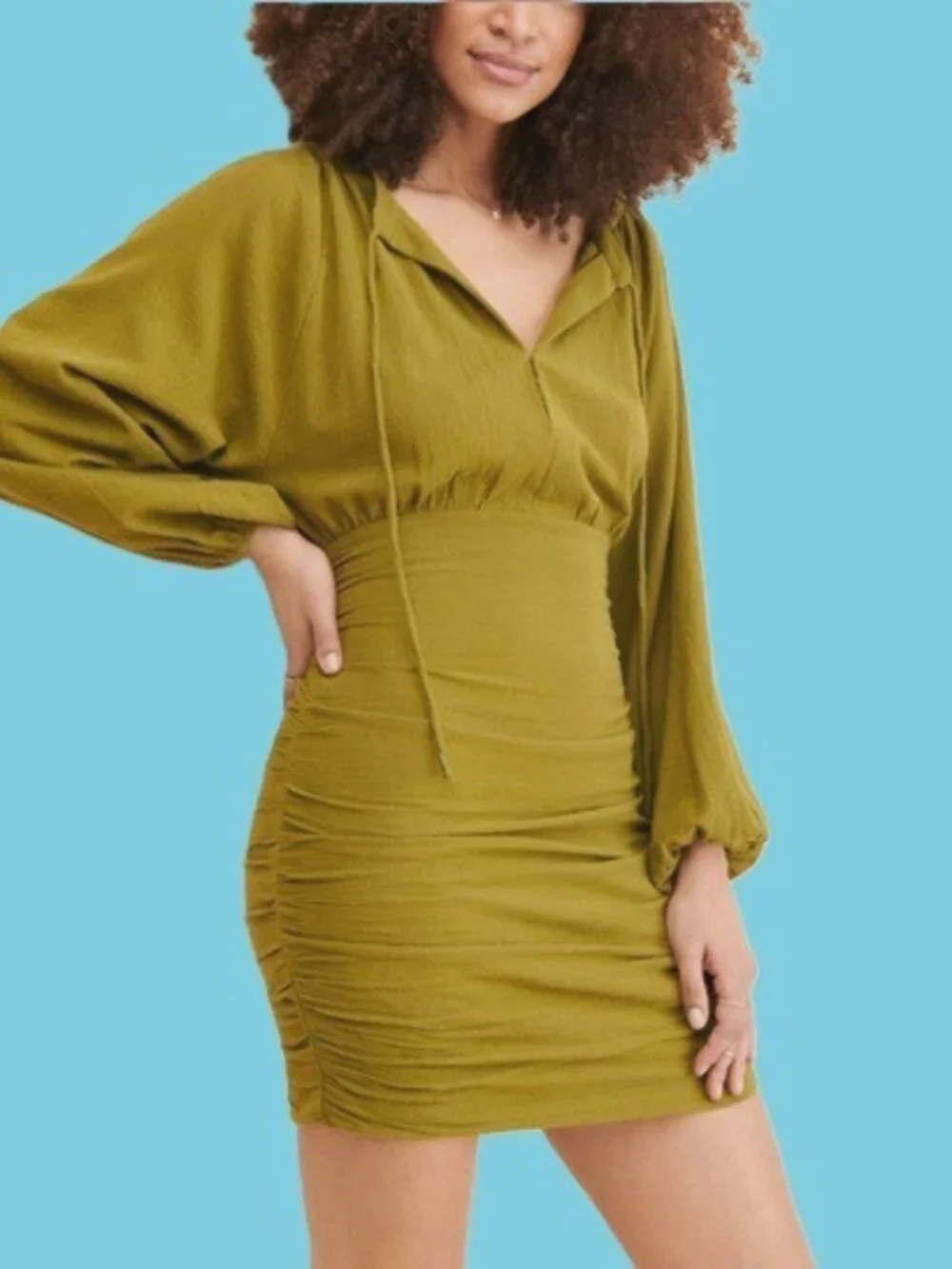 Free People The Only One Mini Dress, Moss Green, Small